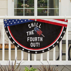 American Flag Popsicle Patriotic Fan Flag Chill The Fourth Out TS12 2pcs pack Classic Black Print Your Wear