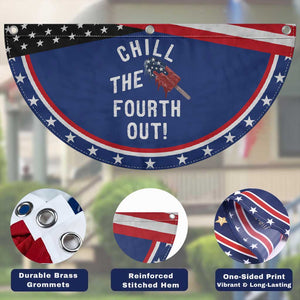 American Flag Popsicle Patriotic Fan Flag Chill The Fourth Out TS12 Print Your Wear
