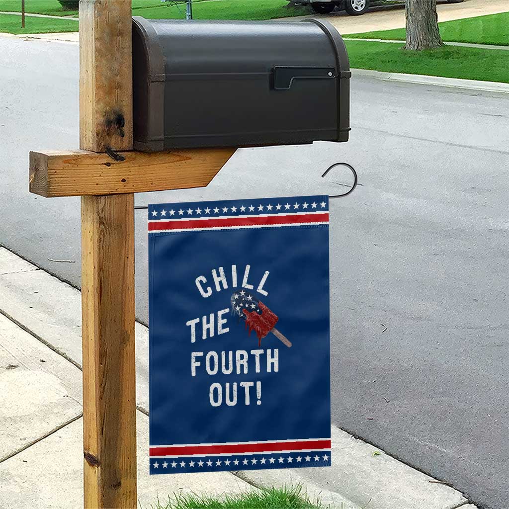 American Flag Popsicle Patriotic Garden Flag Chill The Fourth Out TS12 Classic Blue Red Print Your Wear