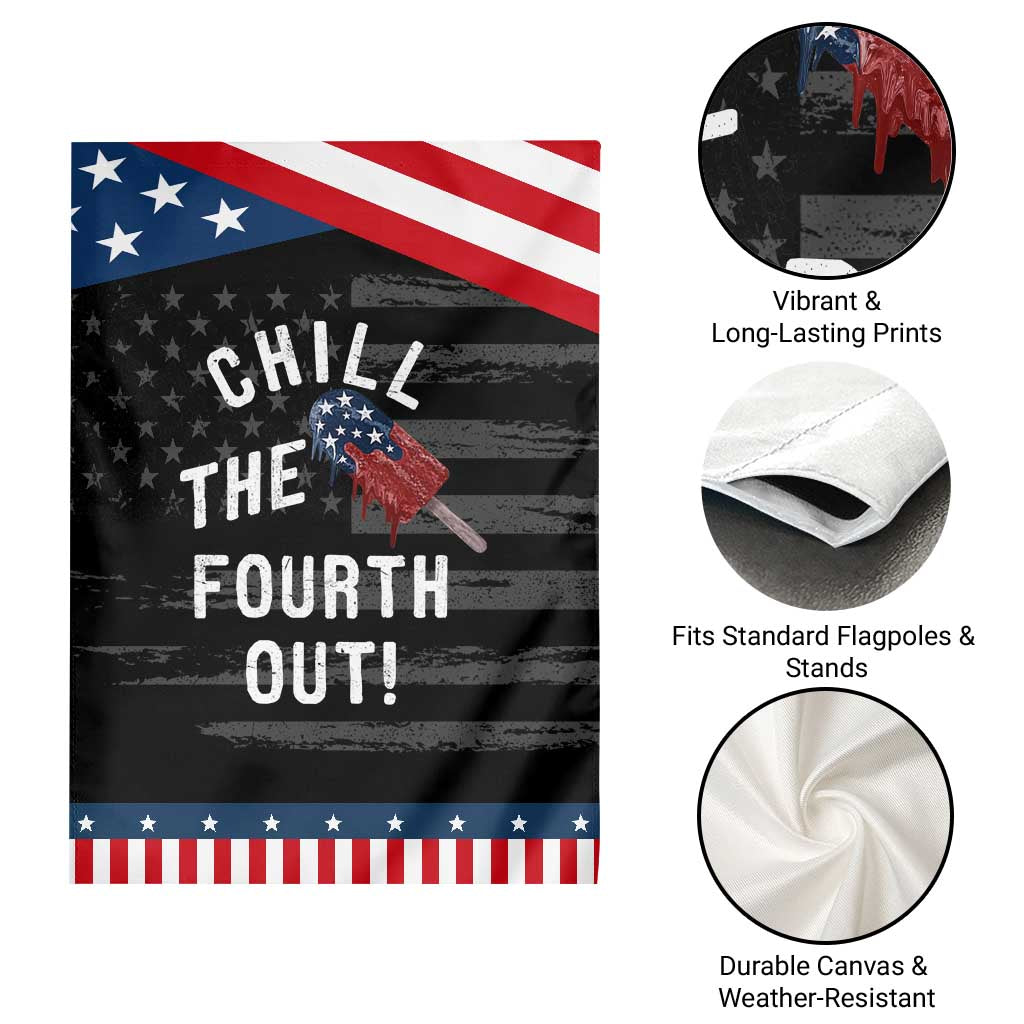 American Flag Popsicle Patriotic Garden Flag Chill The Fourth Out TS12 Print Your Wear