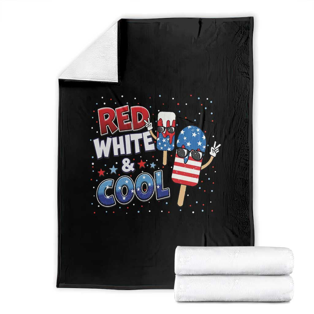 American Flag Popsicle Throw Blanket Red White And Cool TS12 Black Print Your Wear