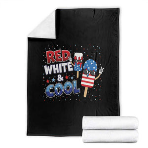 American Flag Popsicle Throw Blanket Red White And Cool TS12 Black Print Your Wear
