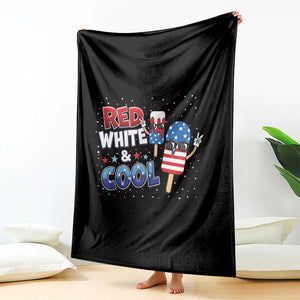American Flag Popsicle Throw Blanket Red White And Cool TS12 Print Your Wear