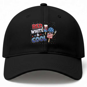 American Flag Popsicle Baseball Cap Red White And Cool TS12 Print Your Wear