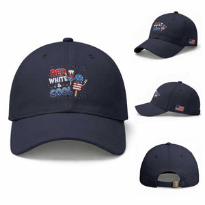 American Flag Popsicle Baseball Cap Red White And Cool TS12 Baseball Cap Universal Fit Navy Print Your Wear