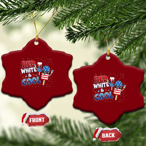 American Flag Popsicle Ceramic Ornament Red White And Cool TS12 Print Your Wear