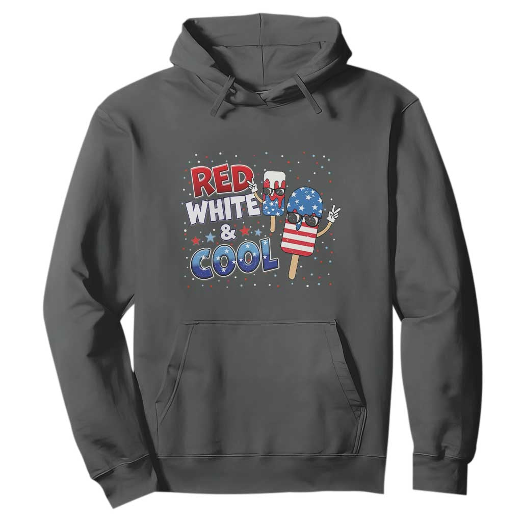 American Flag Popsicle Hoodie Red White And Cool TS12 Dark Heather Print Your Wear