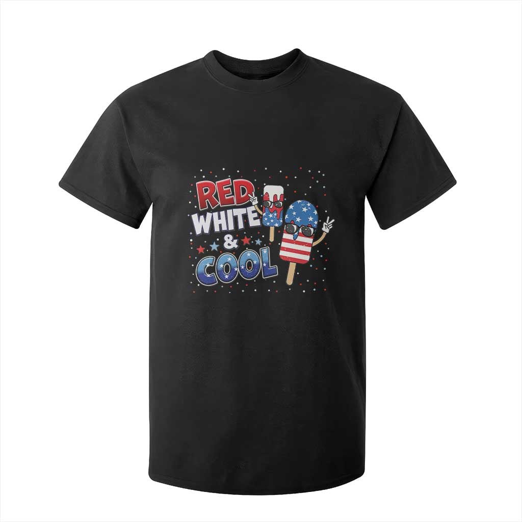 American Flag Popsicle T Shirt For Kid Red White And Cool TS12 Black Print Your Wear