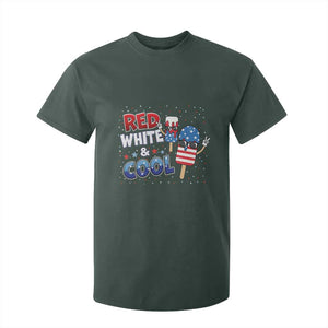 American Flag Popsicle T Shirt For Kid Red White And Cool TS12 Dark Forest Green Print Your Wear