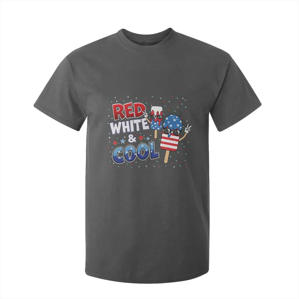 American Flag Popsicle T Shirt For Kid Red White And Cool TS12 Dark Heather Print Your Wear