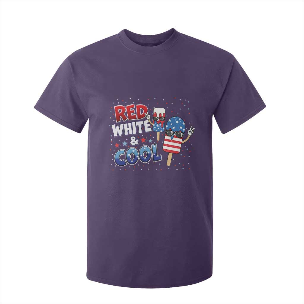 American Flag Popsicle T Shirt For Kid Red White And Cool TS12 Purple Print Your Wear