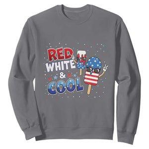 American Flag Popsicle Sweatshirt Red White And Cool TS12 Charcoal Print Your Wear