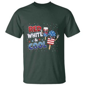 American Flag Popsicle T Shirt Red White And Cool TS12 Dark Forest Green Print Your Wear