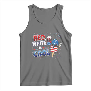 American Flag Popsicle Tank Top Red White And Cool TS12 Black Heather Print Your Wear