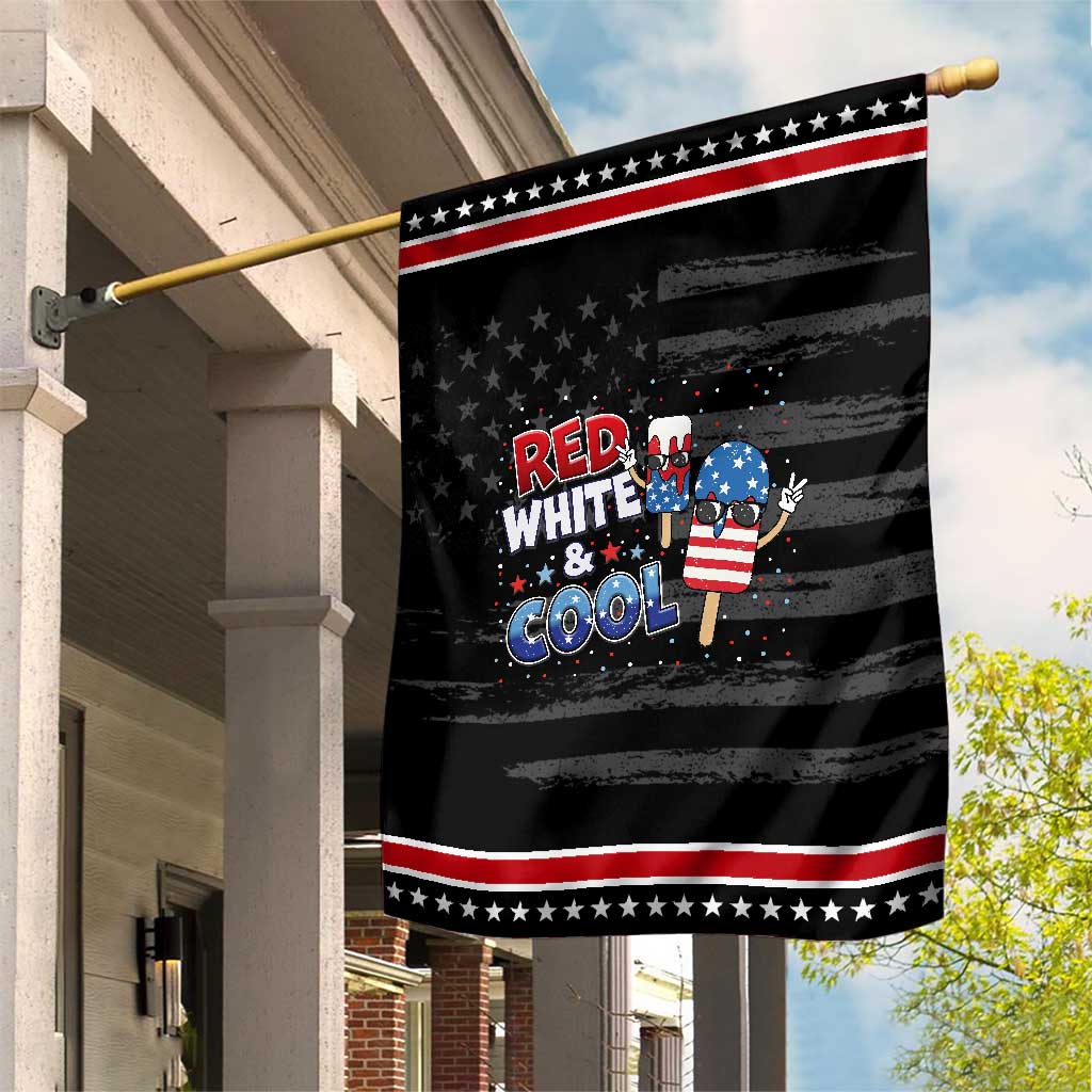 American Flag Popsicle Patriotic Garden Flag Red White And Cool TS12 Distressed Black Red Print Your Wear