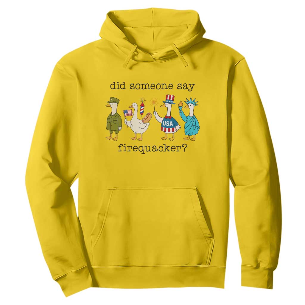 Funny Duck 4th Of July Hoodie Did Someone Say Firequacker TS12 Daisy Print Your Wear