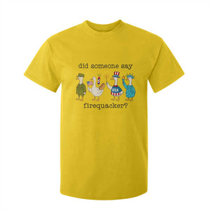 Funny Duck 4th Of July T Shirt For Kid Did Someone Say Firequacker TS12 Daisy Print Your Wear