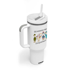 Funny Duck 4th Of July Tumbler With Handle Did Someone Say Firequacker TS12 Print Your Wear