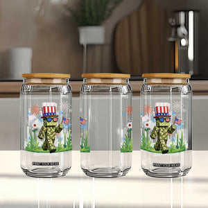 4th Of July Gamer Glass Can Pixel Art US Flag Gaming TS12 Print Your Wear