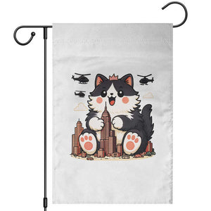 Funny Giant Cat Monster Invades City Garden Flag Cat Lover Gift TS12 White Print Your Wear