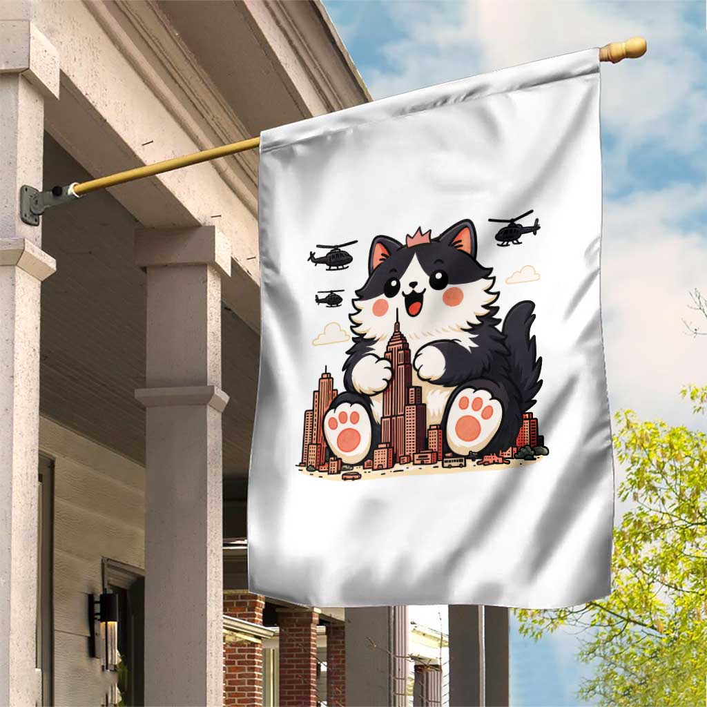 Funny Giant Cat Monster Invades City Garden Flag Cat Lover Gift TS12 Print Your Wear