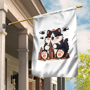 Funny Giant Cat Monster Invades City Garden Flag Cat Lover Gift TS12 Print Your Wear