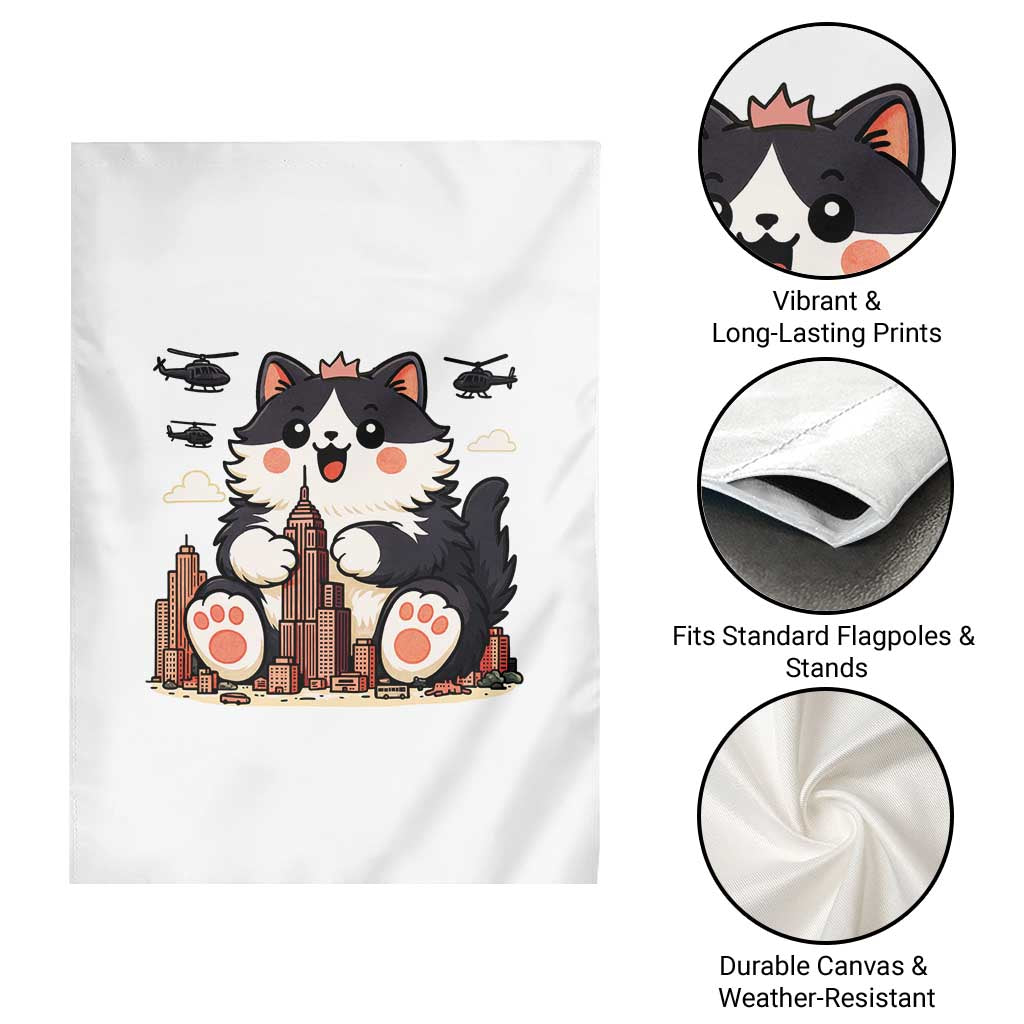 Funny Giant Cat Monster Invades City Garden Flag Cat Lover Gift TS12 Print Your Wear