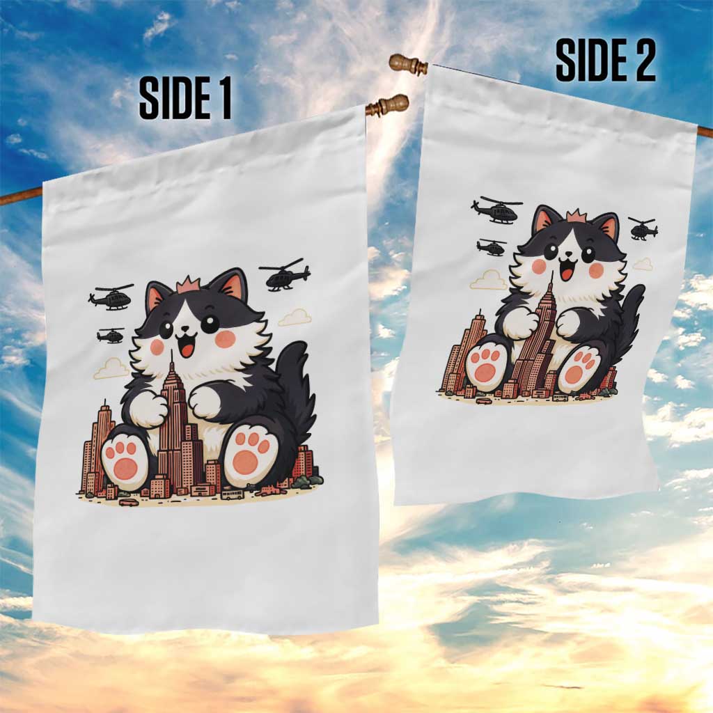 Funny Giant Cat Monster Invades City Garden Flag Cat Lover Gift TS12 Print Your Wear