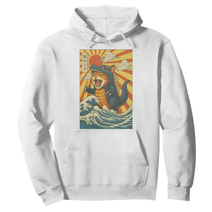Kawaii Cat Monster Japanese Sun Wave Art Hoodie TS12 White Print Your Wear