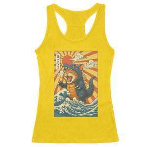 Kawaii Cat Monster Japanese Sun Wave Art Racerback Tank Top TS12 Daisy Print Your Wear