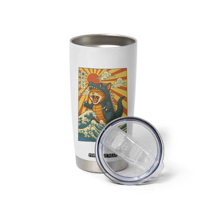 Kawaii Cat Monster Japanese Sun Wave Art Tumbler Cup TS12 Print Your Wear