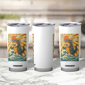 Kawaii Cat Monster Japanese Sun Wave Art Tumbler Cup TS12 Print Your Wear