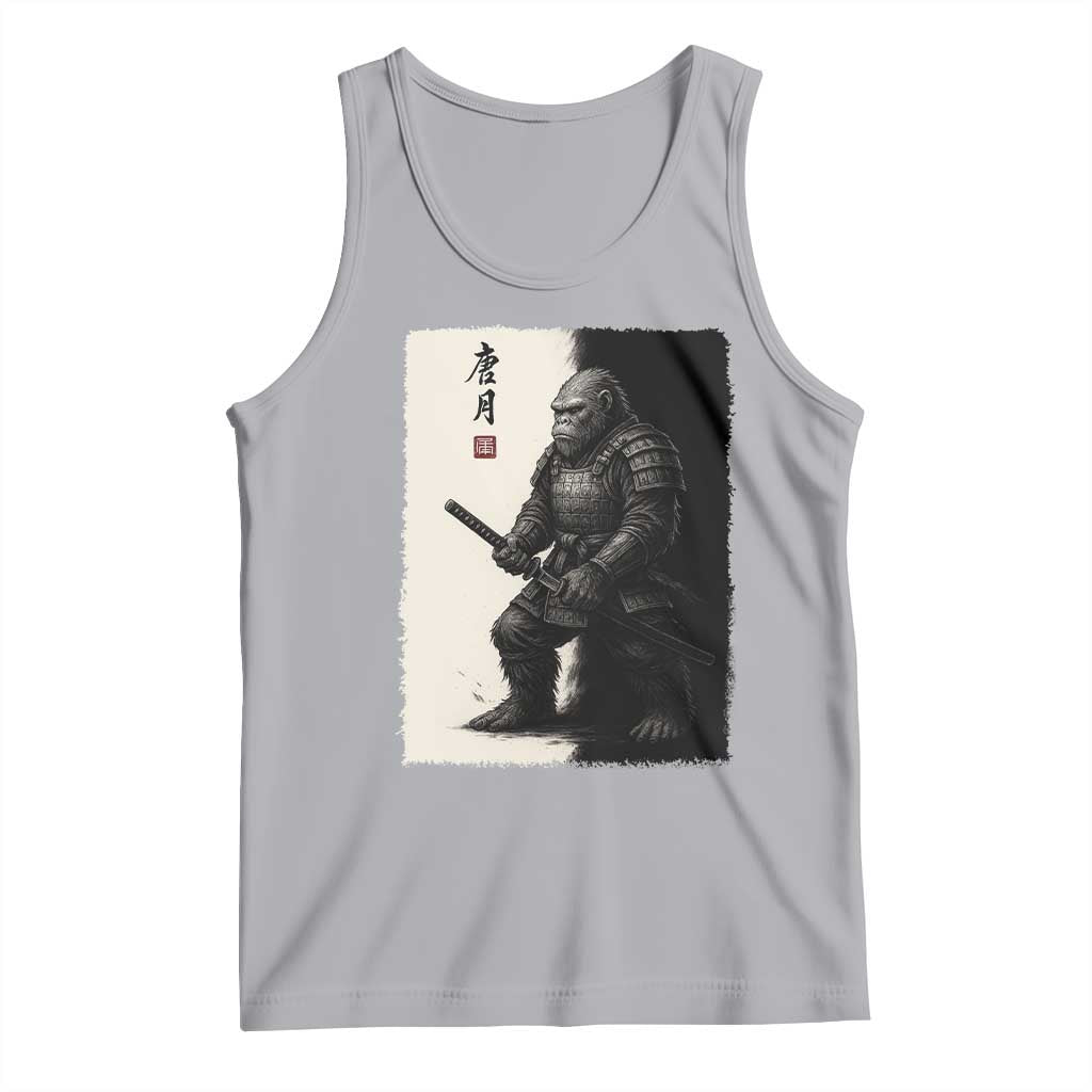 Samurai Bigfoot Tank Top Japanese Vintage Graphic Sumie Warrior Art TS12 Athletic Heather Print Your Wear