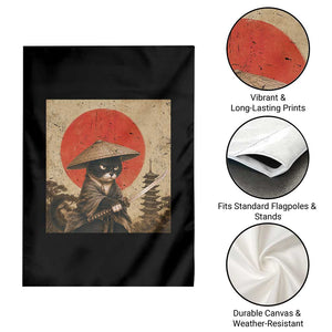 Vintage Samurai Black Cat Japanese Katana Garden Flag Ukiyoe Cat Lover Gift TS12 Print Your Wear