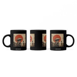 Vintage Samurai Black Cat Japanese Katana Coffee Mug Ukiyoe Cat Lover Gift TS12 Print Your Wear
