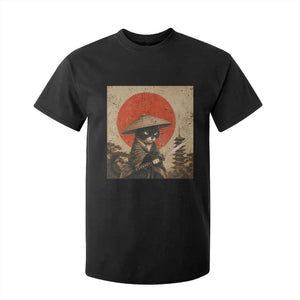 Vintage Samurai Black Cat Japanese Katana T Shirt For Kid Ukiyoe Cat Lover Gift TS12 Black Print Your Wear