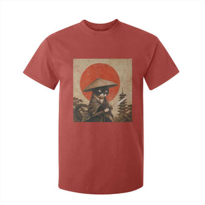 Vintage Samurai Black Cat Japanese Katana T Shirt For Kid Ukiyoe Cat Lover Gift TS12 Red Print Your Wear
