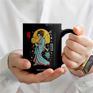Horror Samurai Geisha Skull Coffee Mug Japanese Kimono And Katana TS12 Print Your Wear
