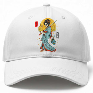 Gothic Samurai Geisha Skeleton Baseball Cap Japanese Kimono And Katana TS12 Print Your Wear