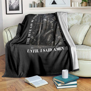 Christian Knight Templar Crusader Throw Blanket The Devil Saw Me With My Head Down And Thought He'd Won TS12 Print Your Wear