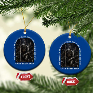 Christian Knight Templar Crusader Ceramic Ornament The Devil Saw Me With My Head Down And Thought He'd Won TS12 1pc Blue Print Your Wear