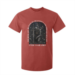Christian Knight Templar Crusader T Shirt For Kid The Devil Saw Me With My Head Down And Thought He'd Won TS12 Red Print Your Wear