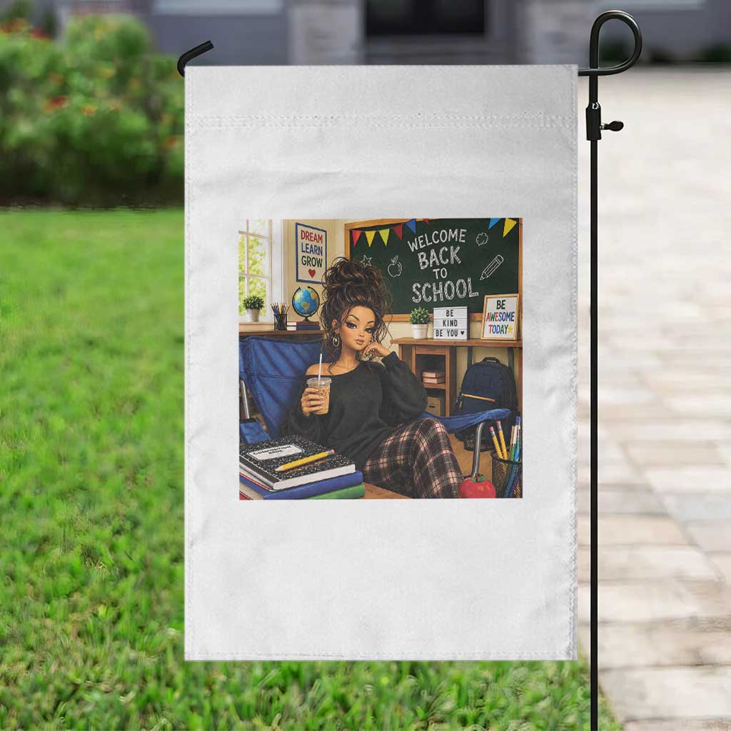 Funny Back To School Doll Face Meme Garden Flag Coffee Teacher Gift TS12 Print Your Wear