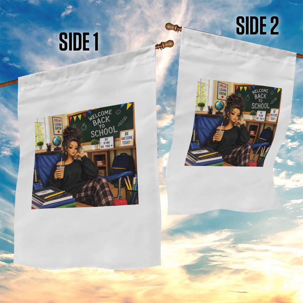 Funny Back To School Doll Face Meme Garden Flag Coffee Teacher Gift TS12 Print Your Wear