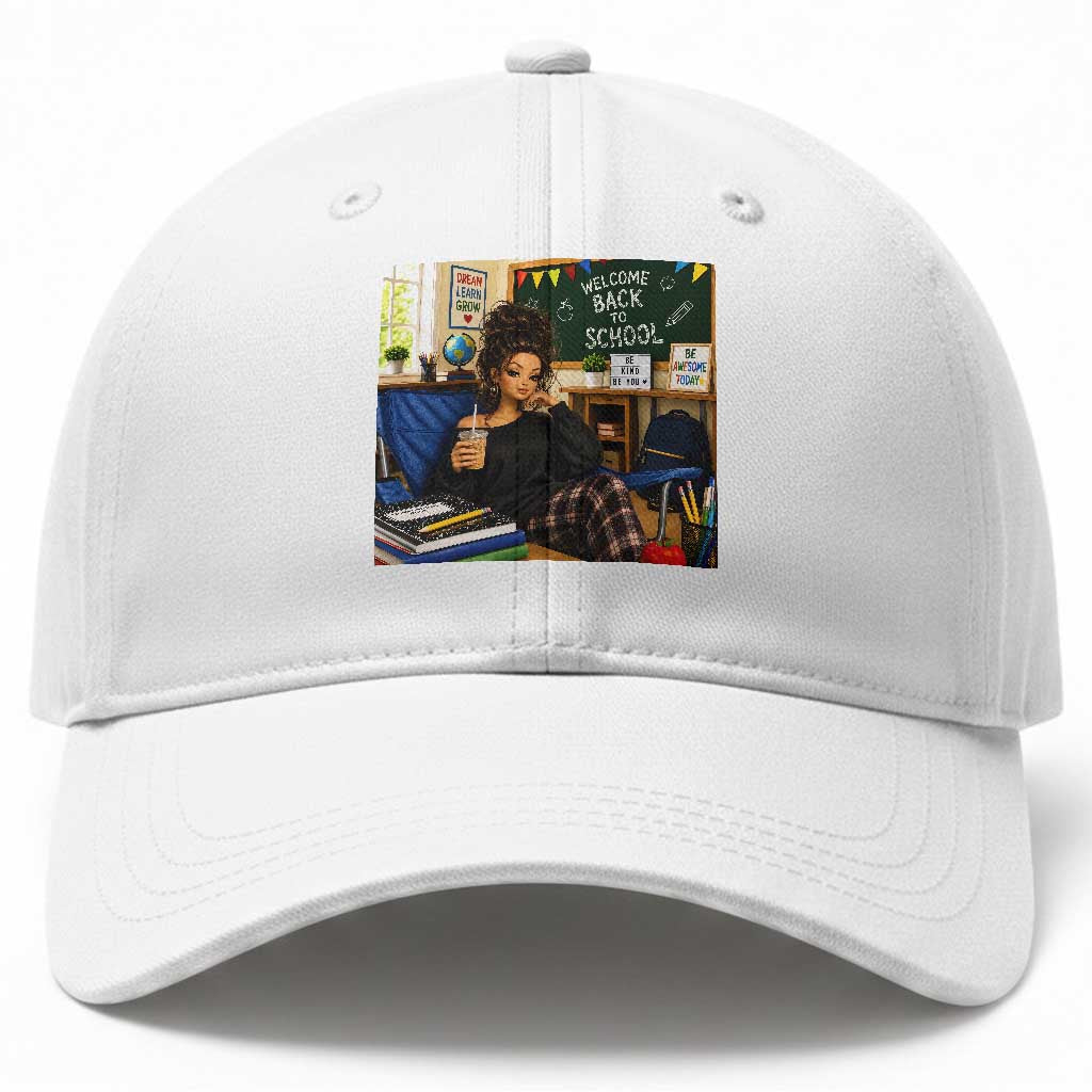 Funny Back To School Doll Face Meme Baseball Cap Coffee Teacher Gift TS12 Print Your Wear