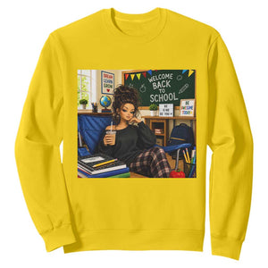 Funny Back To School Doll Face Meme Sweatshirt Coffee Teacher Gift TS12 Daisy Print Your Wear