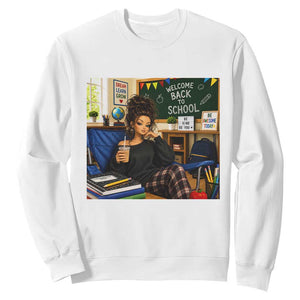 Funny Back To School Doll Face Meme Sweatshirt Coffee Teacher Gift TS12 White Print Your Wear