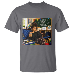 Funny Back To School Doll Face Meme T Shirt Coffee Teacher Gift TS12 Charcoal Print Your Wear