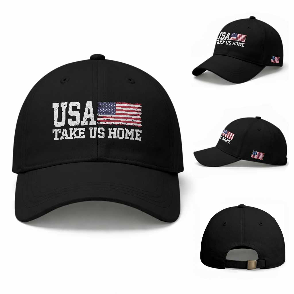 Patriotic USA Soccer Fan Baseball Cap Take Us Home Game Day TS12 Baseball Cap Universal Fit Black Print Your Wear
