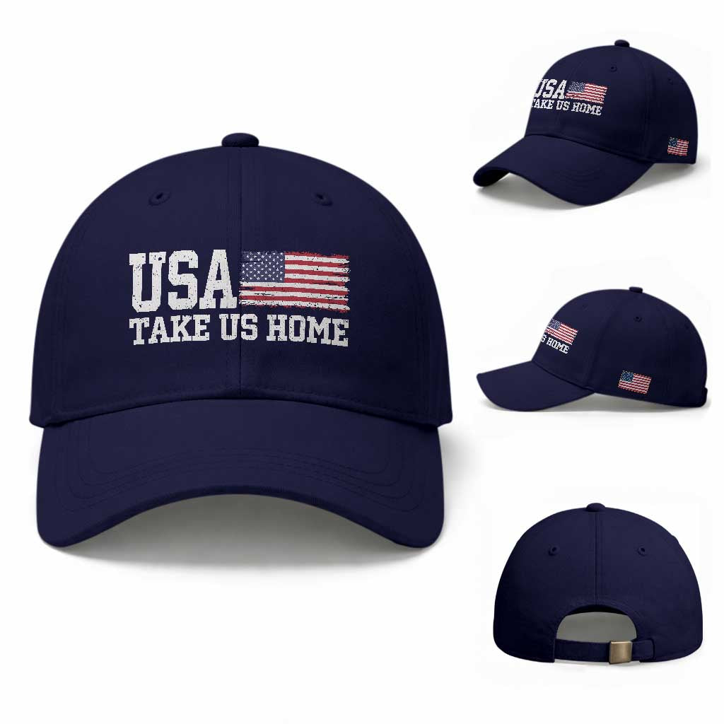 Patriotic USA Soccer Fan Baseball Cap Take Us Home Game Day TS12 Baseball Cap Universal Fit Dark Blue Print Your Wear